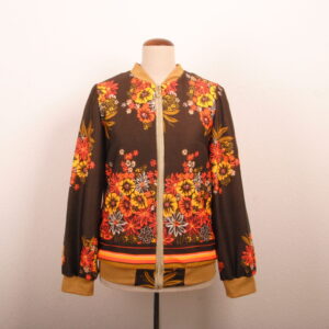 Blousonjacke aus Vintage Stoff braun